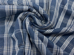 60-Cotton + 40- Linen Yarn Dyed Check Fabric – LIMITED QTY