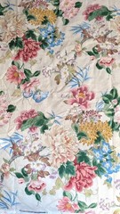 Vintage Richloom Floral Cotton 54″ Wide Upholstery Fabric 6 Yards 10 Inches