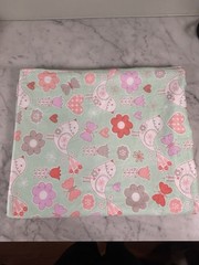 JoAnn Minky Plush Fabric Bird Butterflies Flowers Mint 6×5 Ft Baby Blanket Craft