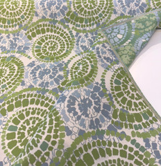 Sunbrella Conch Seaweed Green Blue Performance Outdoor Fabric By the yard