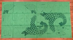 1981 Berrini Fat Cats & Friends Cut & Sew Fabric Panel NOT SO DANGEROUS DRAGON