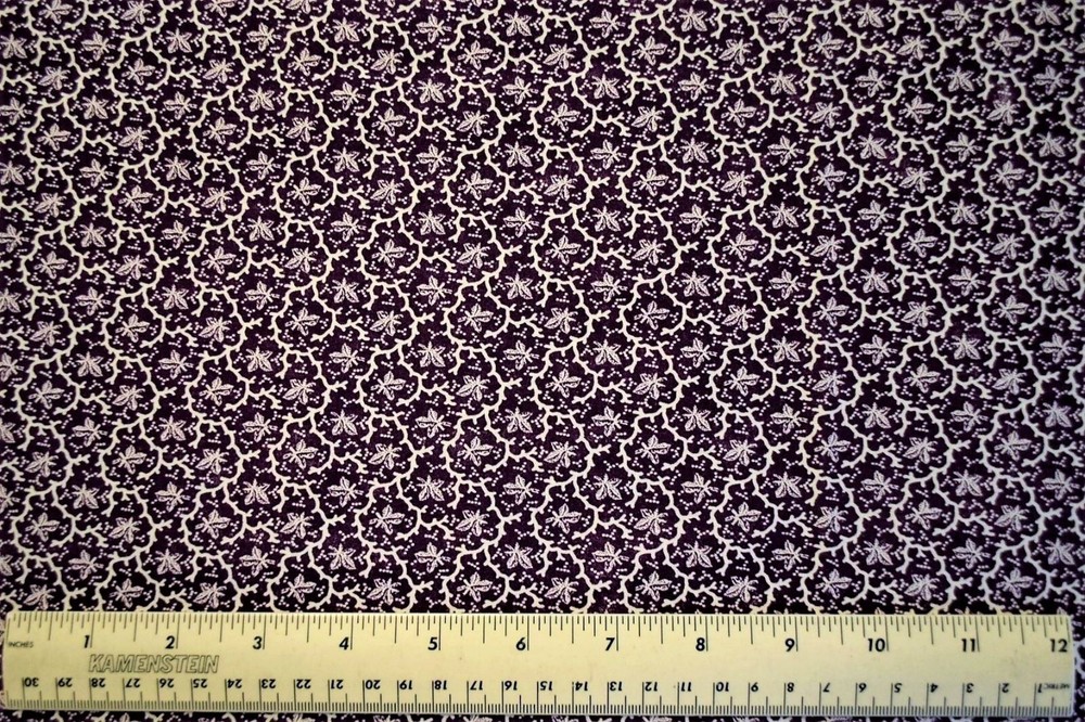 17″ 100% cotton fabric Purple Floral quilting sewing crafts home decor