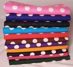 Medium Polka Dot Fabric Bundle – 11 Fabrics – 1/2 Yard Each – Quilting Cotton