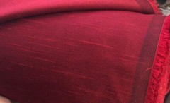 Burgundy Red Dupioni Faux Silk Polyester Drapery Fabric by the yard