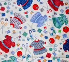 Barbara Lavallee Mothers and Daughters Sewing Theme Fabric 31″ Piece