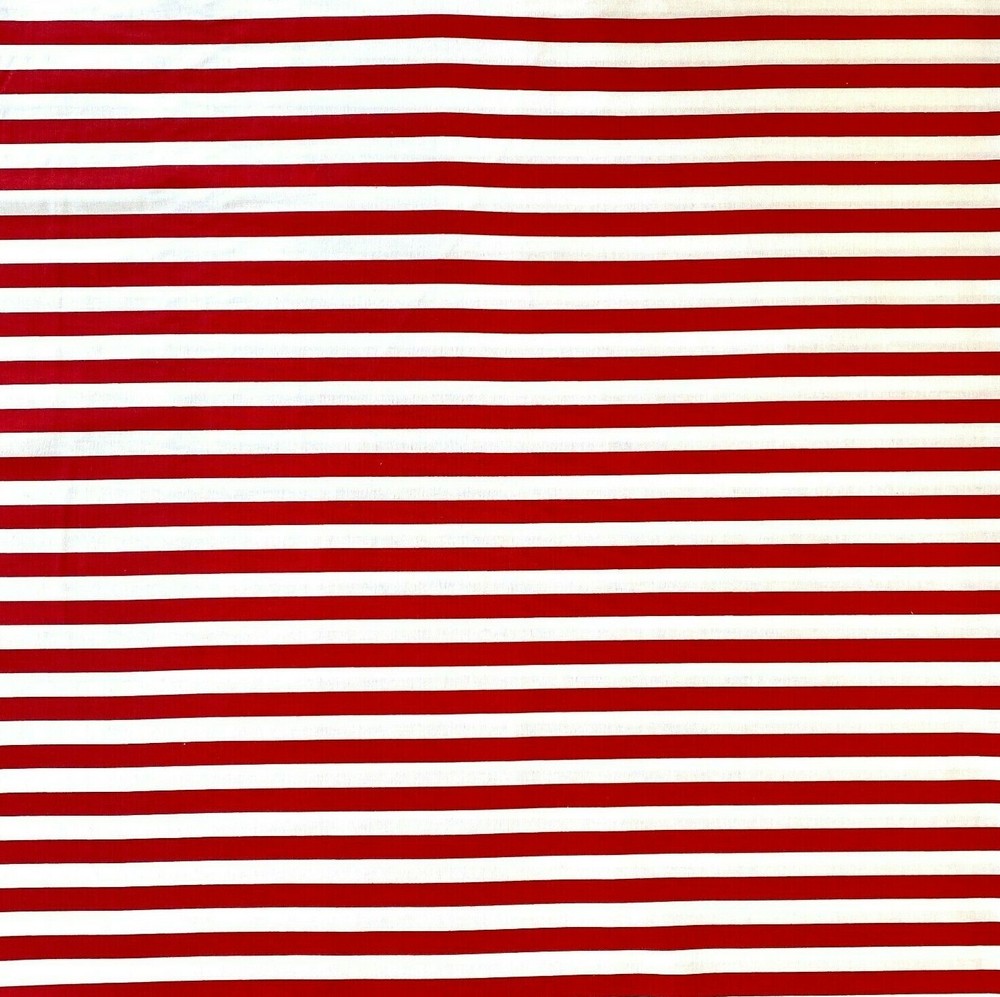 Red White Stripe Cotton Fabric 1/4″ stripes – 4th of July American Flag – BTY