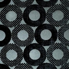 6 COLORS / Velvet Circle Geometric Tone on Tone Fabric