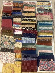 8 Pounds of Mixed Cotton Fabrics Parts and Pieces Sewing Crafting Quilting