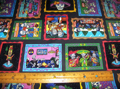 1 yd Riley Blake DAY OF THE DEAD PICTURE GALLERY on 100% Cotton Fabric HALLOWEEN
