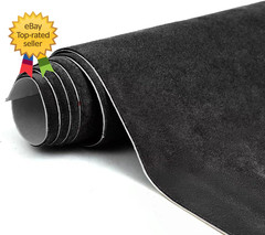 Premium Black Suede Fabric Wrap 17X70 Inch Suede Wrap for Car Interior Self Adh
