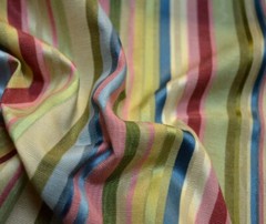 Bright Multicolor Moire Stripe Edgar Fabric Paris Candy Mix