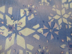 7-2/3 YDS SNOWFLAKES SHADES OF BLUES 100% COTTON DAVID TEXTILES B BRUSKE OOP