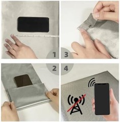 Faraday Fabric,Copper Nickel Blocking Fabric for Shielding RFID,EMP,EMF,EMI,5…