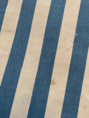 4+ Yards Heavy Cotton DENIM Stripes Blue White 60″W FABRIC Duvet Handmade