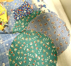 Cotton Quilt Fabric Scrap Small Pieces Lot Novelty Juvenile Prints Train Duck