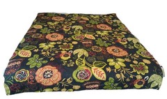 RAZZLE 2011 Covington Decorator Fabric Floral w/ Black Background 1.75 Yd 56″ W
