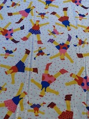 1.5 Yards Vintage Work Out Exercise Fabric Quilting Cotton 36” X 60” Dance