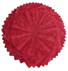 54 Reds Calico Fabric 5″ Quilting Squares 100% Cotton Charm pack B
