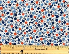 Vintage 1930s 1940s cotton voile print fabric dress making 112″ x 31″ 1 of 2