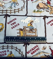 VTG “Barn Dandy” Rodeo Cowboy Theme # 5462 By Rober Kaufman on Blue BTFQ