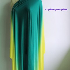 1 Yard X 1.5 meter Ombre Spandex Fabric Dance Latin Dress Material Knit Stretch