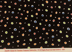 Polka Dot Fabric FQ By Jennifer Garant For Timeless Treasures Green Blue Black