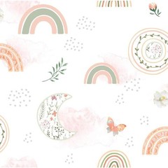 Baby Flannel Fabric by the Yard Flannel Nature Baby Deer Cotton Fabric