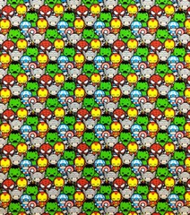 FAT QUARTER MARVEL KAWAII CHARACTER AVENGERS SUPERHEROES QUILTING COTTON FABRIC