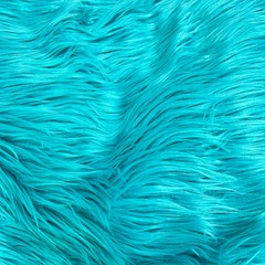 Eden AQUA BLUE Shaggy Long Pile Soft Faux Fur Fabric for Fursuit, Cosplay Costu