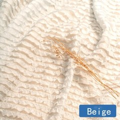 Chiffon Fabric Frilly DIY Costume Dress Materials Ruffled Solid Thin 100X150cm