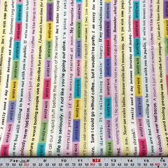 Aunty Acid by Ged Akland Northcott Funny Jokes Cotton Fabric by the Half Yard