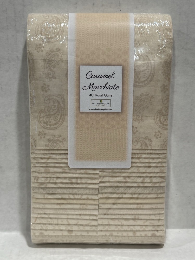 Wilmington Prints Caramel Macchiato 40 Karat Gems 2.5” Strips Jelly Roll Fabric