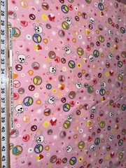 Skull and Peace Flannel fabric ~ by the yard