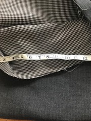 Reversible suiting fabric-black/gray houndstooth or herringbone-58″w x 1&7/8 yds