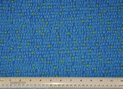 Morning Rush Andover Fabrics coffee words mug cup by the 1/4 yard cotton fabric