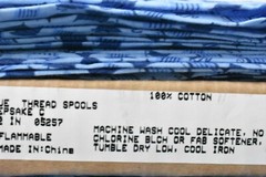 By 1/2 Yd, Vintage, Blue Thread-Spools-Light-Blue Quilt Cotton, Jo-Ann, EB67