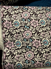 OOP 1/2 YD NIGHTSHADE Mini SPIDER BLOSSOMS Floral Cotton Quilt Fabric Tula Pink