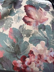 Green Purple Grape Vine Fruit Kaufmann Upholstery Decor Fabric 54 In wide 12+ Yd