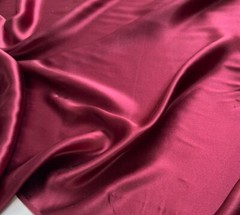 Burgundy Red – 100% Silk Charmeuse Fabric