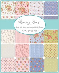 Moda MEMORY LANE Charm Pack 100% Cotton 5-inch Precut Fabric Squares (42 pcs)