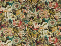 JANE CHURCHILL CURTAIN FABRIC DESIGN Rivera 5.1 METRES CHARCOAL LINEN BLEND