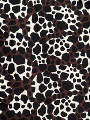 Cheetah Jungle Leopard Spots Animal Print Fabric 4 YARDS LOT Cotton Brown Black