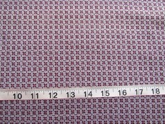 1 yd 100% Cotton Fabric Grey & Purplish Burgundy Tiles