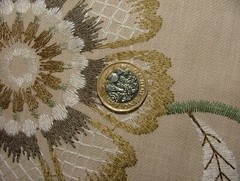 3.4 Metres iLiv Ophelia Thyme Embroidered Fabric Curtain Upholstery Cushion