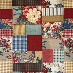 Bloomcraft Thick Fabric P-9582 Faux Quilt Country Patchwork Screen Print 36×54