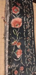Multicolored Floral On Dark Blue Background Cotton Fabric 60″ X 7″(6)