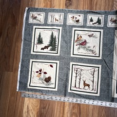 Moda CHRISTMAS AT SNOWSHOE LODGE Fabric Panel 42x 22″ Holly Taylor washed
