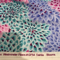 Dahlia Blooms Kaffe Fassett Rowan Westminster Fibers Cotton Quilting Fabric 1 Yd