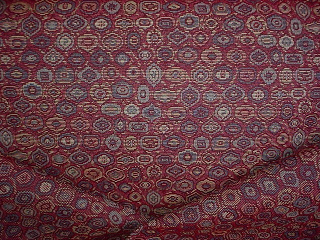 13Y Kravet 21460 Azure Blue True Red Mid Century Tapestry Upholstery Fabric