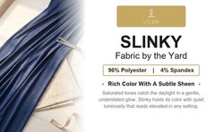 Slinky Crepe Knit Fabric by the Yard 4-Way Stretch 260 GSM Poly Spandex Dresses
